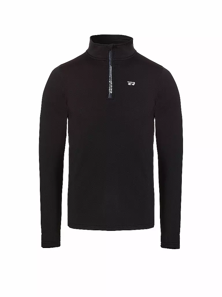 REHALL | Zipshirt intimo da uomo King-R | Nero