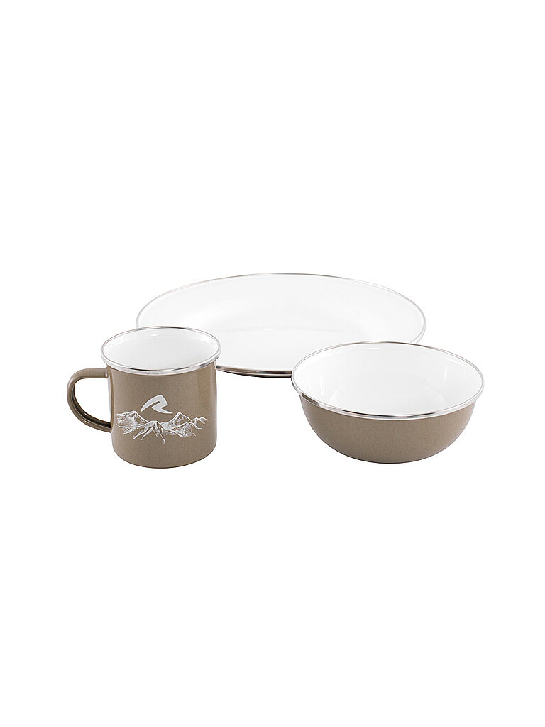 Set singolo smaltato Tongass marrone