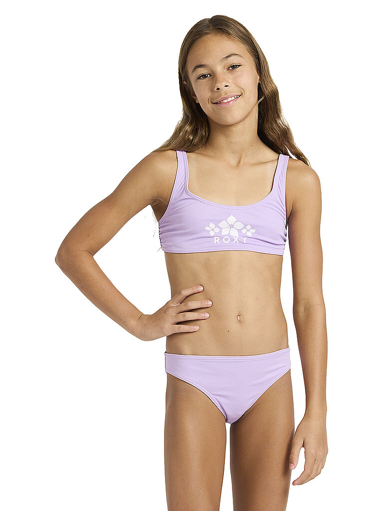 Bikini da ragazza Solid Active lilla 128