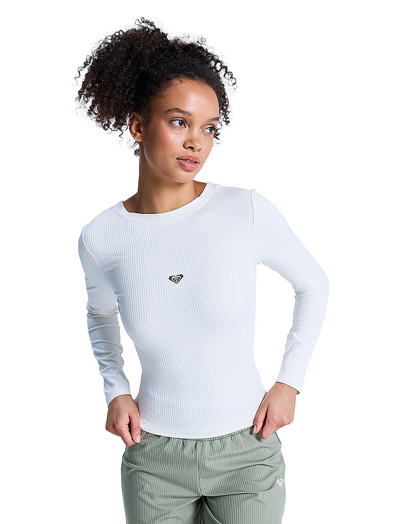 Maglietta a maniche lunghe da donna RISE AND VIBE bianco L