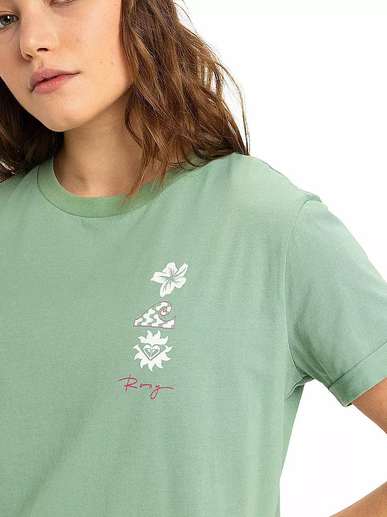 ROXY | Beachshirt da donna Oceanregular Art | Verde chiaro