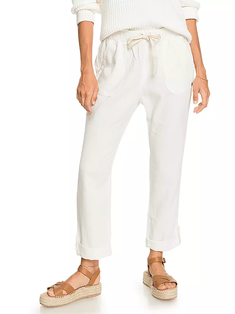 ROXY | Pantaloni da spiaggia cargo da donna On The Seashore | Bianco