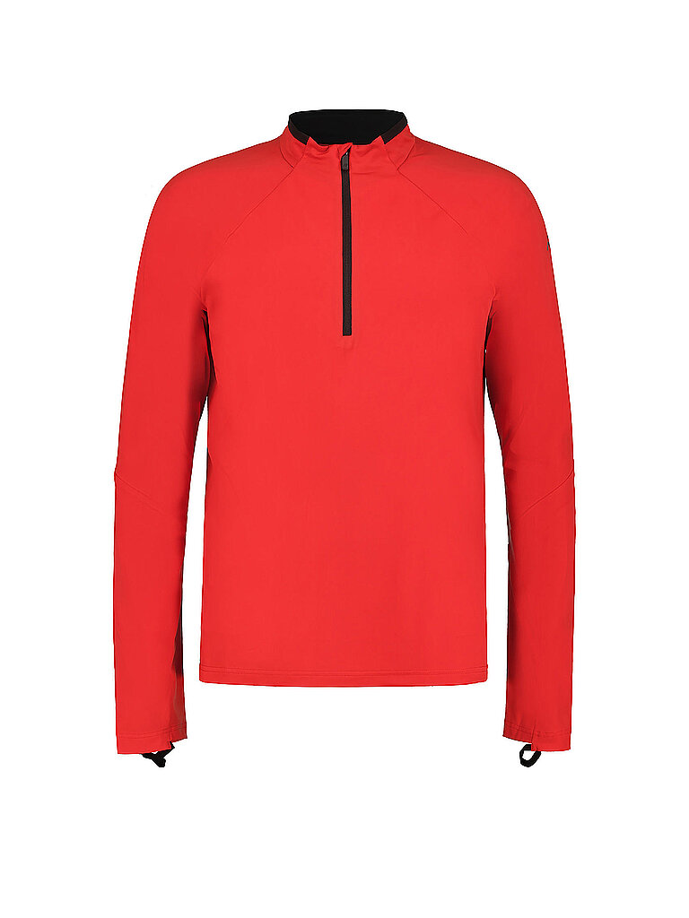 Maglia da running da uomo Maanin con zip rosso XL