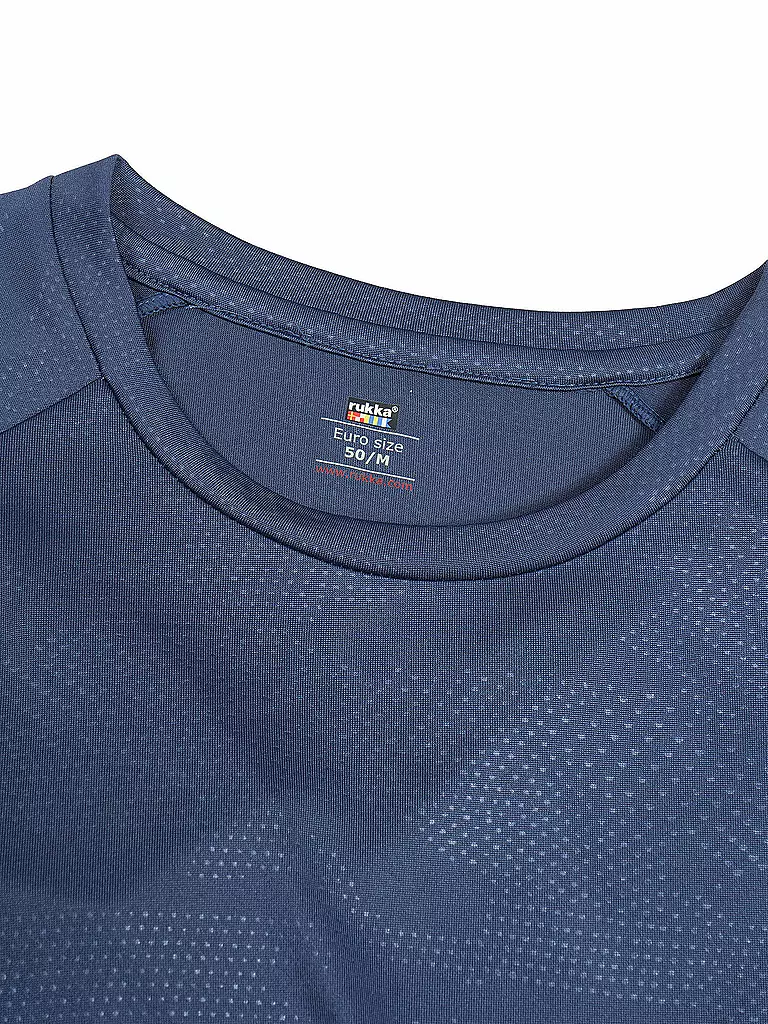 RUKKA | Maglietta da running da uomo Muukko Print | Blu scuro