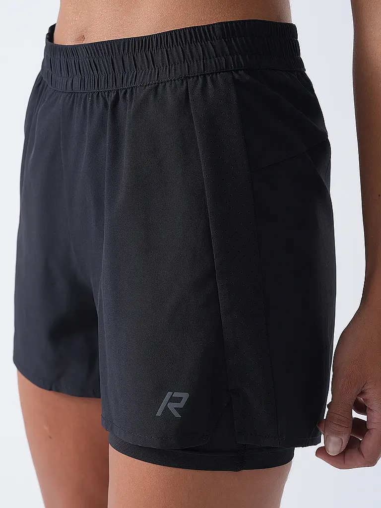 RUKKA | Pantaloncini da running da donna Makela 2in1 | Nero