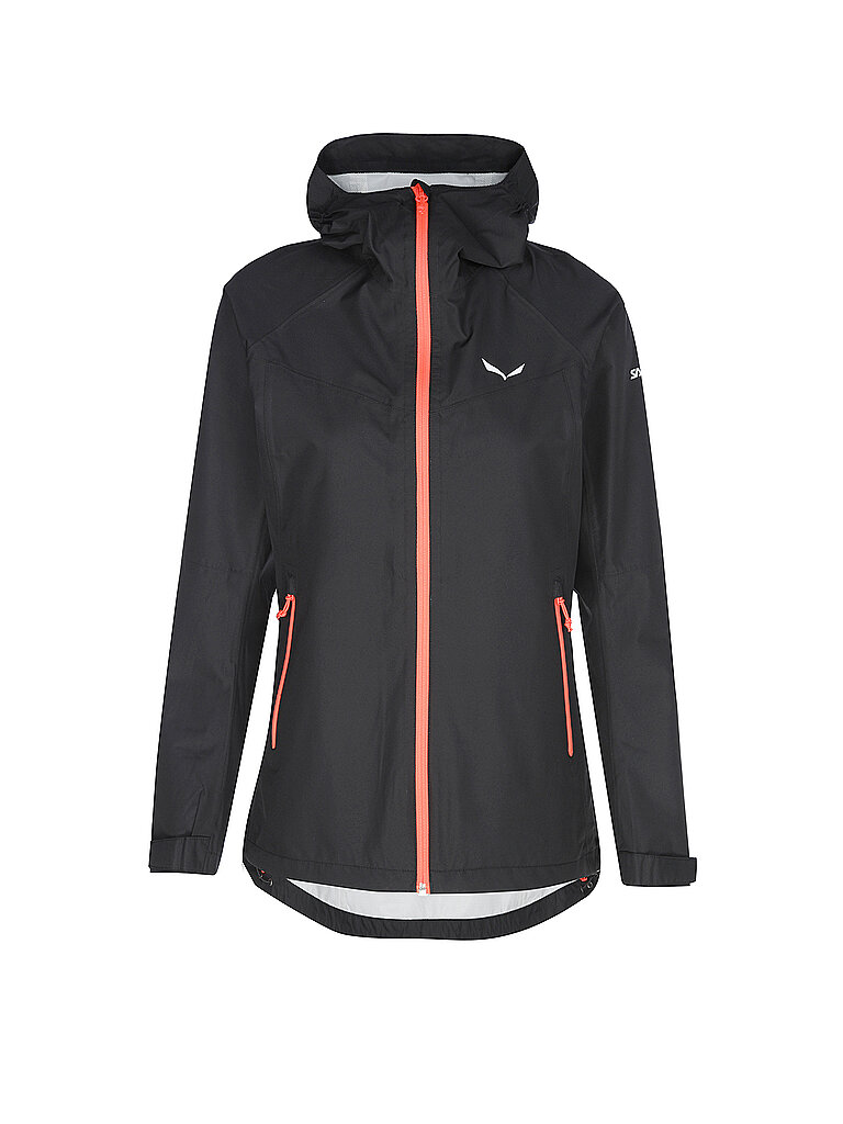 Giacca da trekking da donna Puez (Aqua 3) PTX con cappuccio nero 46