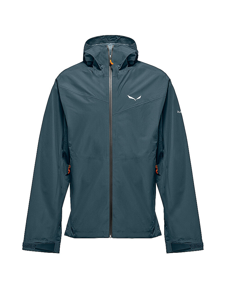 Giacca da trekking da uomo Puez Aqua 4 2.5L Powertex con cappuccio petrolio L