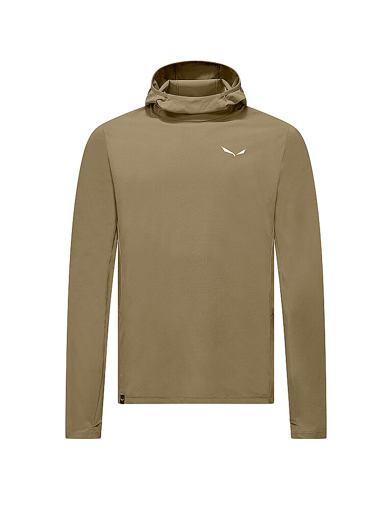 Maglietta funzionale da uomo Puez Sun Hoodie cammello M