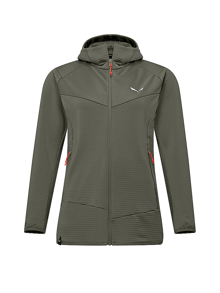 Giacca in pile da donna Puez Altavia Polarlite con cappuccio oliva 40