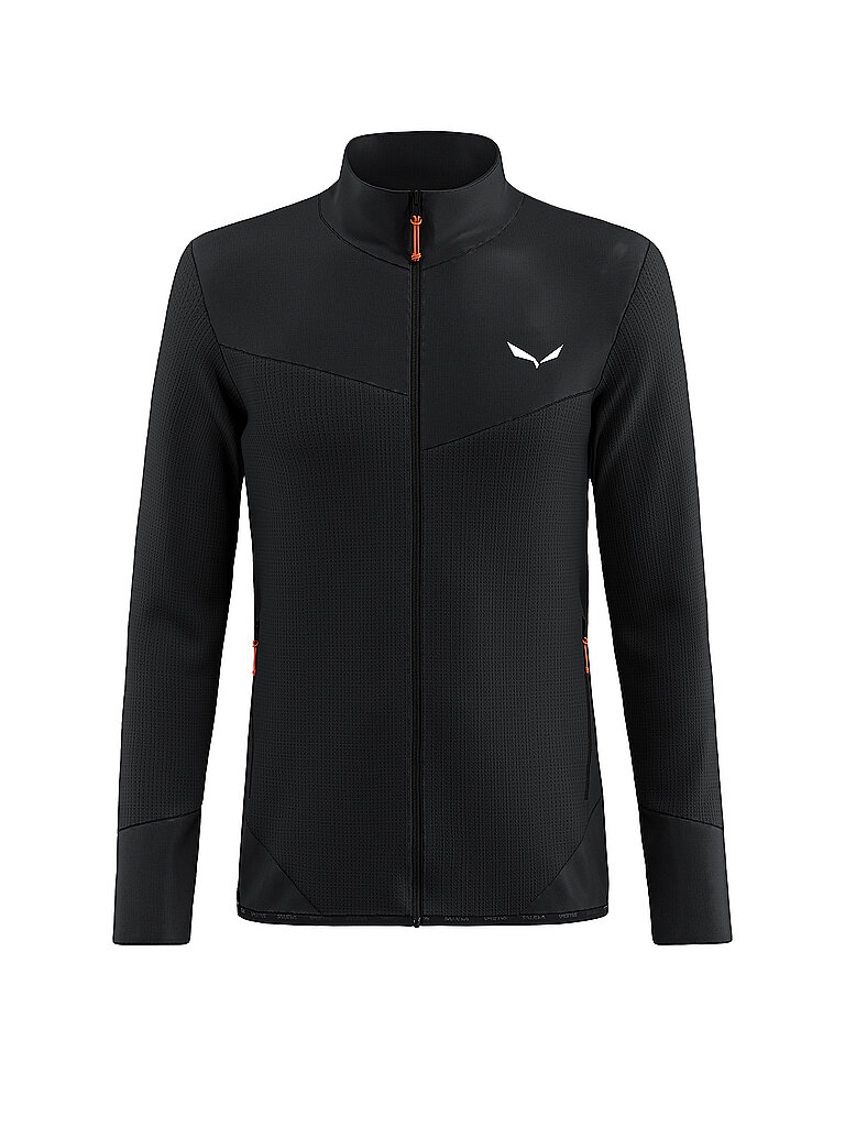 Giacca in pile da uomo Puez Waffle Hoodie nero L