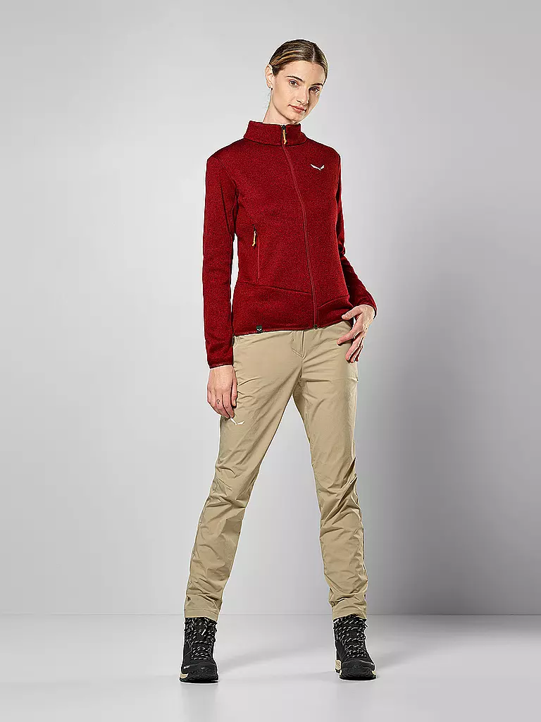 SALEWA | Damen Fleecejacke Puez Rocca PL | Rosso scuro