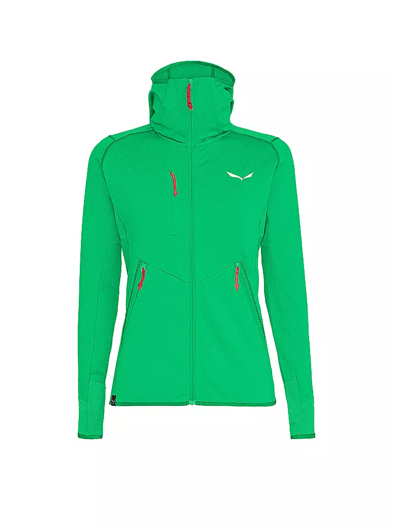 SALEWA | Giacca con cappuccio da donna Agner Hybrid Polarlite Durastretch | Verde