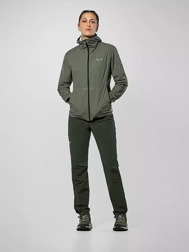 SALEWA | Giacca da donna Pedroc Wind Hoodie | Oliva