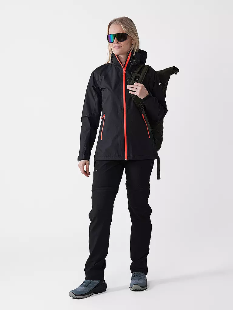 SALEWA | Giacca da trekking da donna Puez (Aqua 3) PTX con cappuccio | Nero