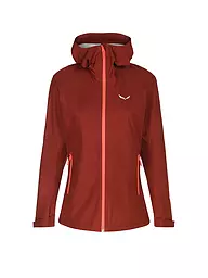 SALEWA | Giacca da trekking da donna Puez Aqua Powertex con cappuccio | Rosso scuro