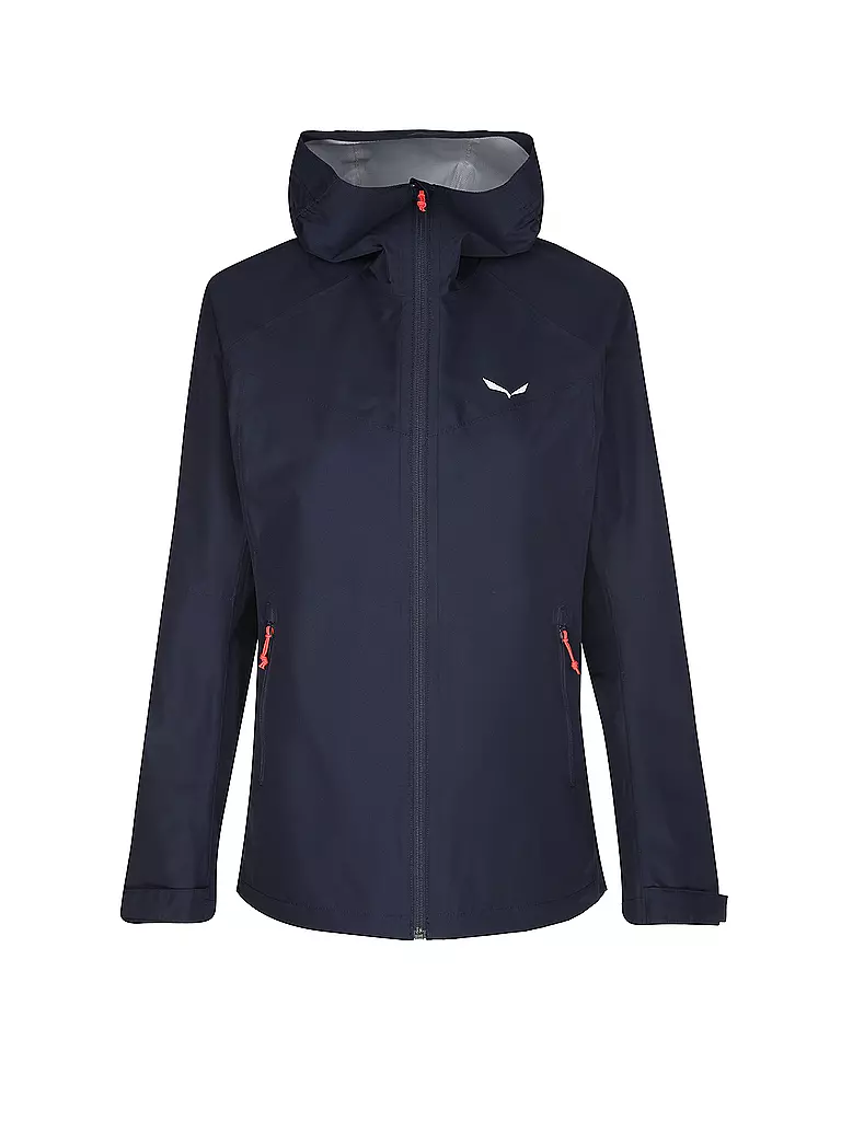SALEWA | Giacca da trekking da donna Puez Aqua Powertex con cappuccio | Blu scuro