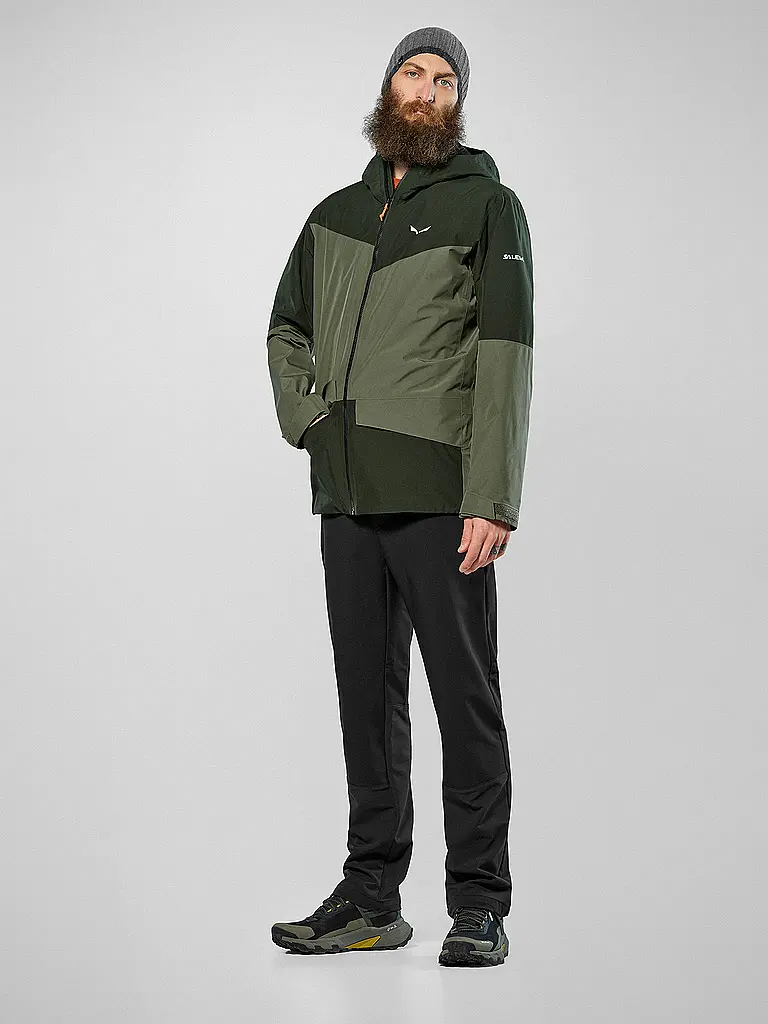 SALEWA | Giacca da trekking da uomo Puez 2L Gore-Tex® con cappuccio | Oliva