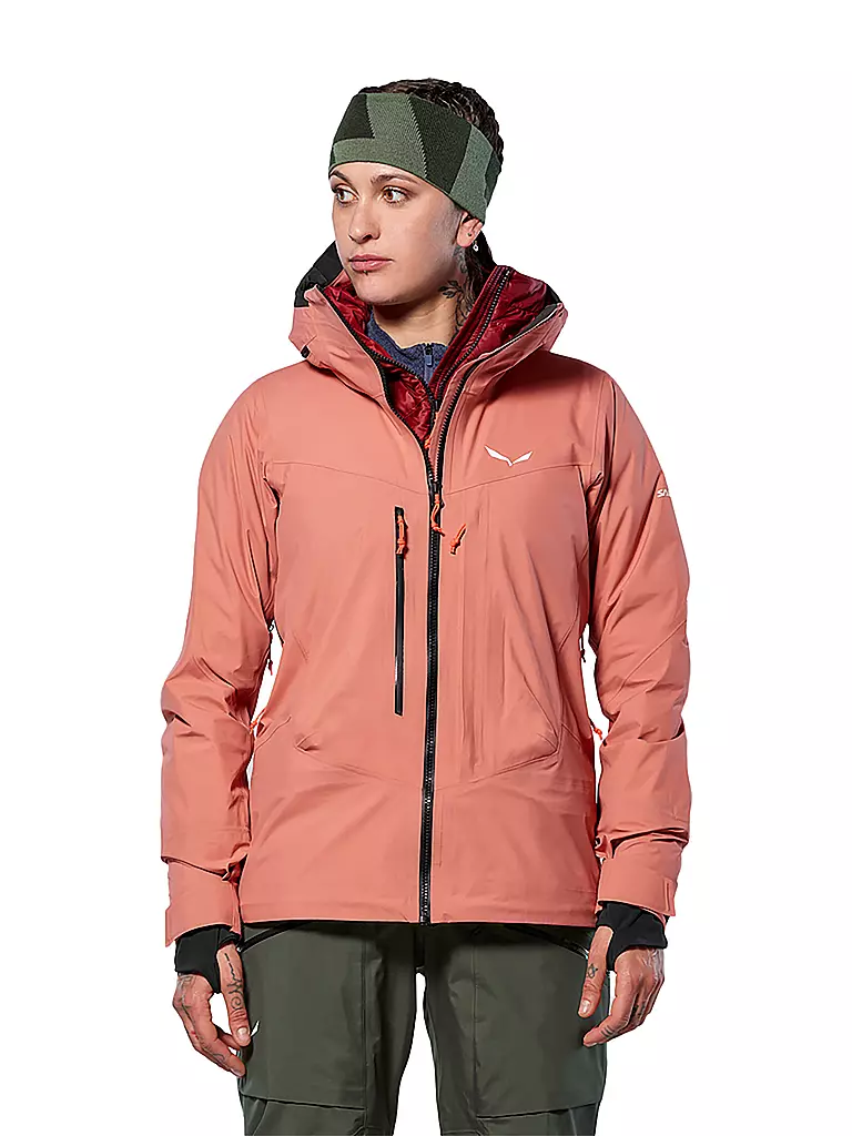 SALEWA | Giacca da turismo da donna Sella 3L PTX con cappuccio | Corallo