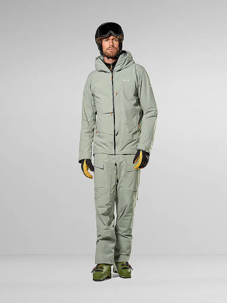 SALEWA | Giacca da uomo per sci alpinismo Sella Free 3L PTX | Grigio chiaro