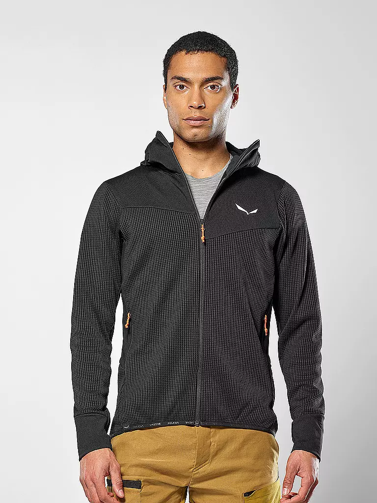 SALEWA | Giacca ibrida da uomo Puez Waffle Polarlite | Nero