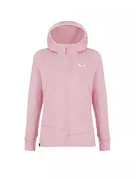 SALEWA | Giacca in pile da donna da turismo Puez Polarlite con cappuccio | Rosa