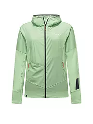 SALEWA | Giacca in pile da donna Pedroc PL Wind Hoodie | Verde chiaro