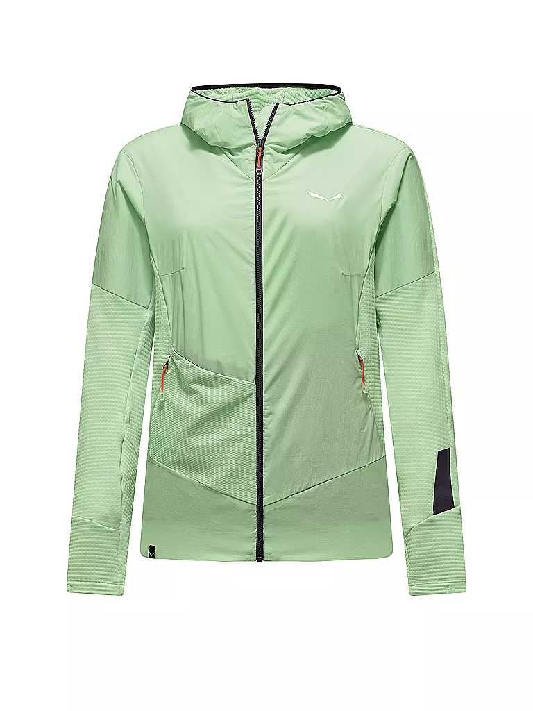 SALEWA | Giacca in pile da donna Pedroc PL Wind Hoodie | Verde chiaro