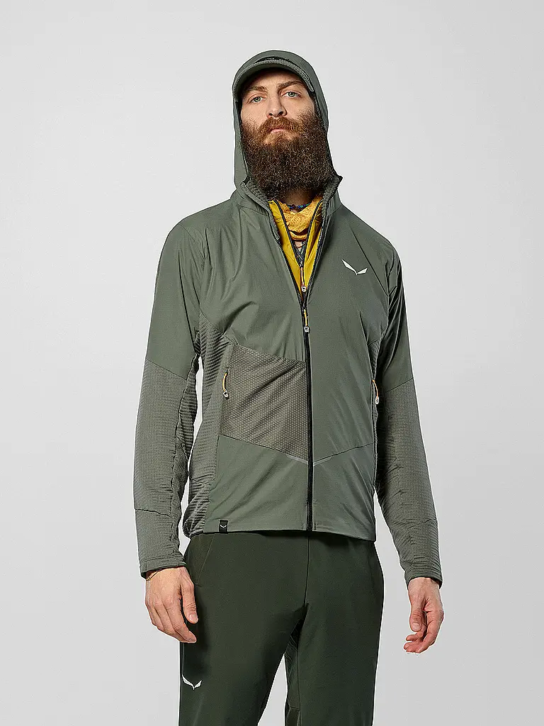 SALEWA | Giacca in pile da uomo Pedroc PL Wind con cappuccio |