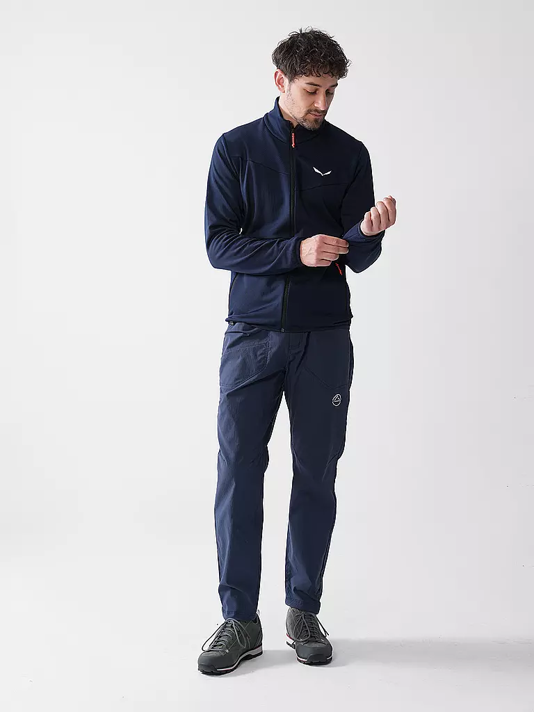 SALEWA | Giacca in pile da uomo Puez Cammino Polarlite | Blu scuro