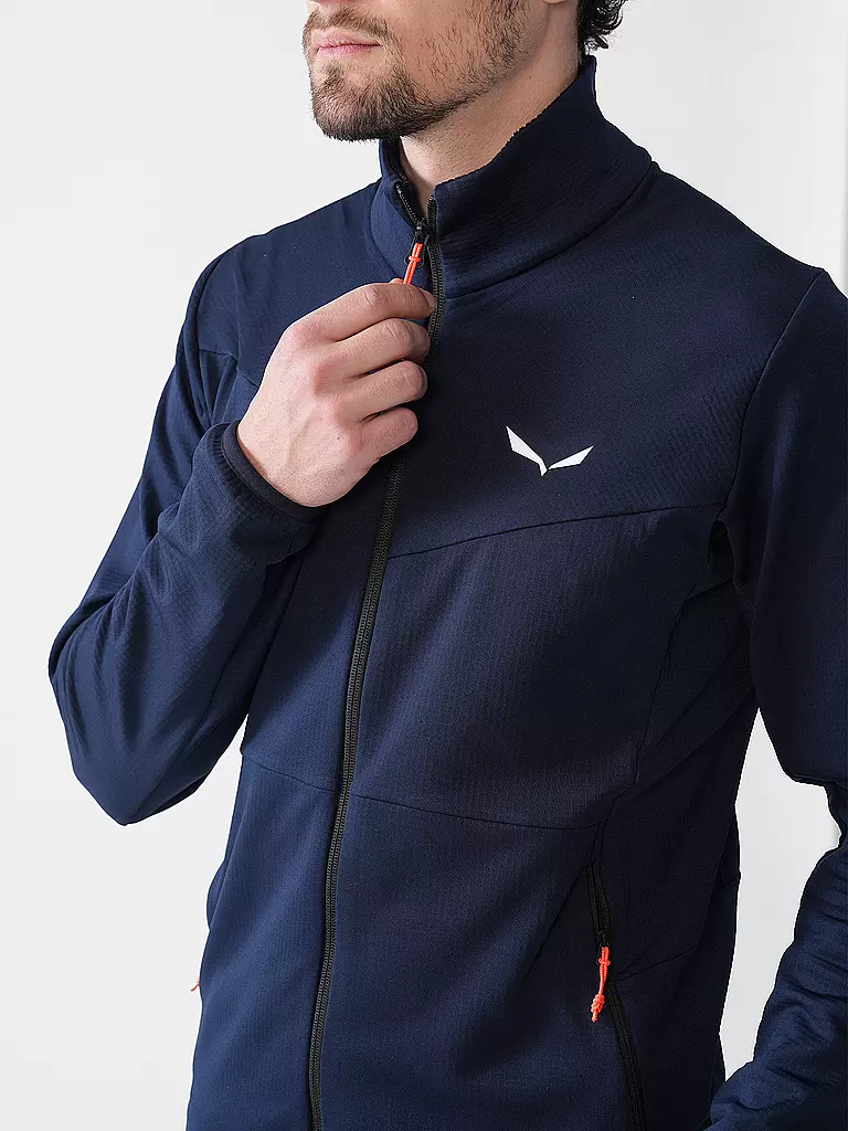SALEWA | Giacca in pile da uomo Puez Cammino Polarlite | Blu scuro