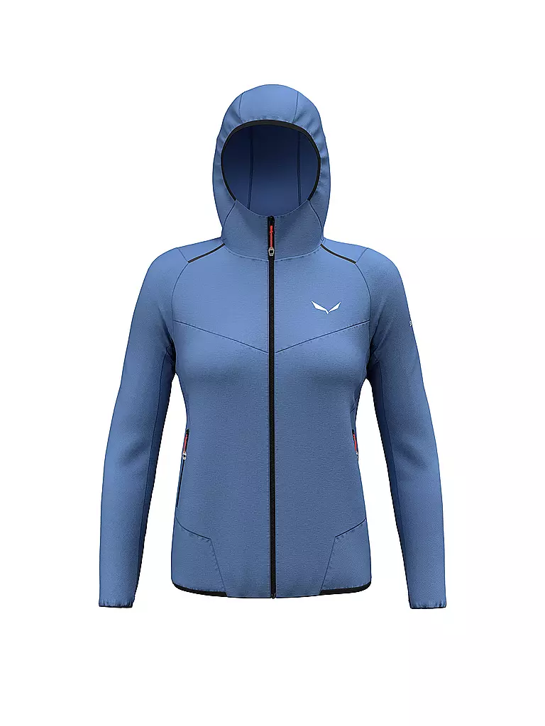 SALEWA | Giacca softshell da donna Pedroc DST Light con cappuccio | Blu chiaro