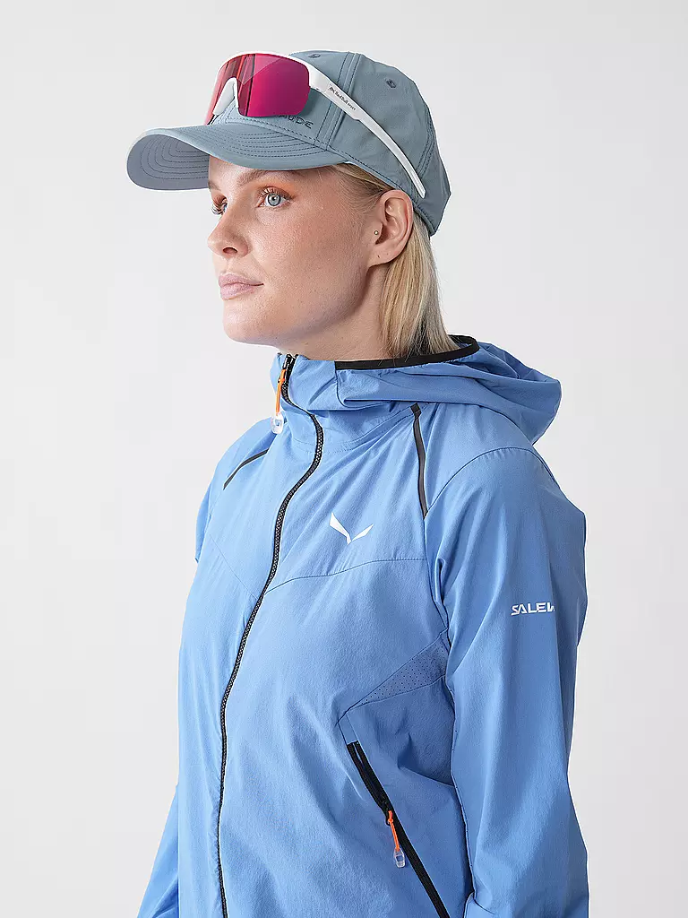 SALEWA | Giacca softshell da donna Pedroc DST Light con cappuccio | Blu chiaro