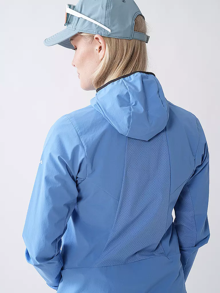 SALEWA | Giacca softshell da donna Pedroc DST Light con cappuccio | Blu chiaro