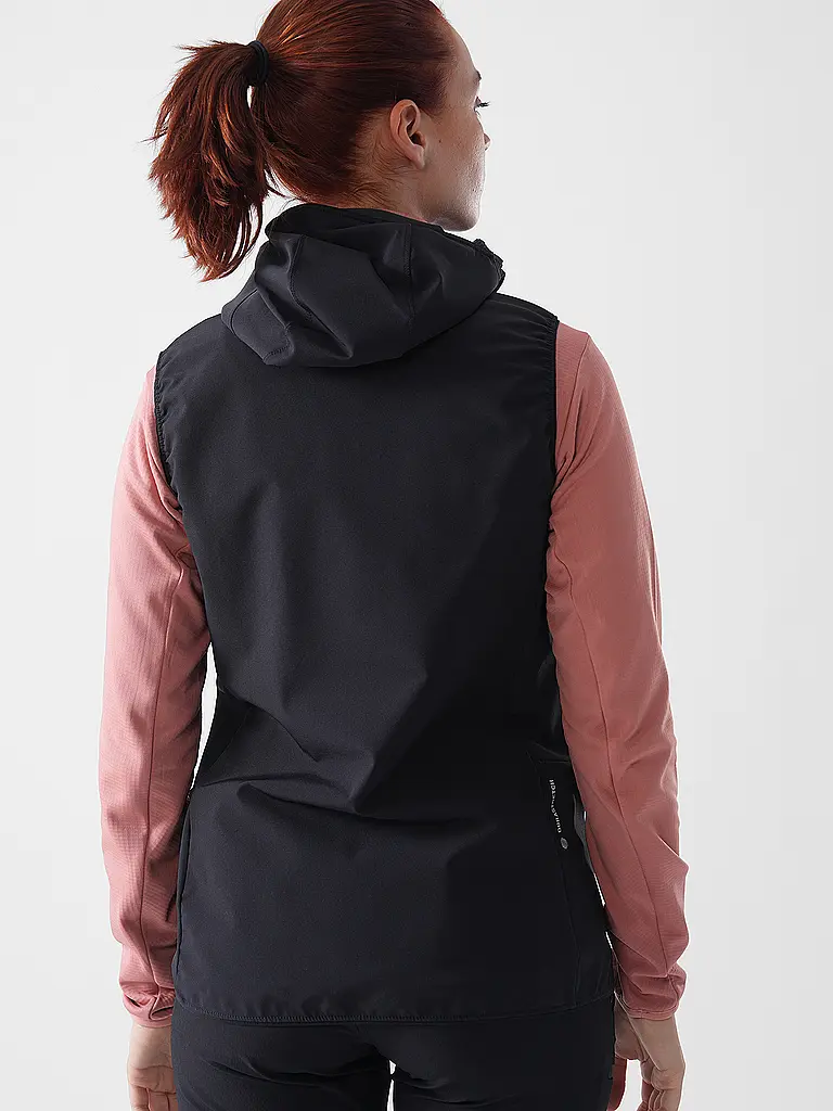 SALEWA | Gilet da donna da scialpinismo Sella Durastretch con cappuccio | Nero