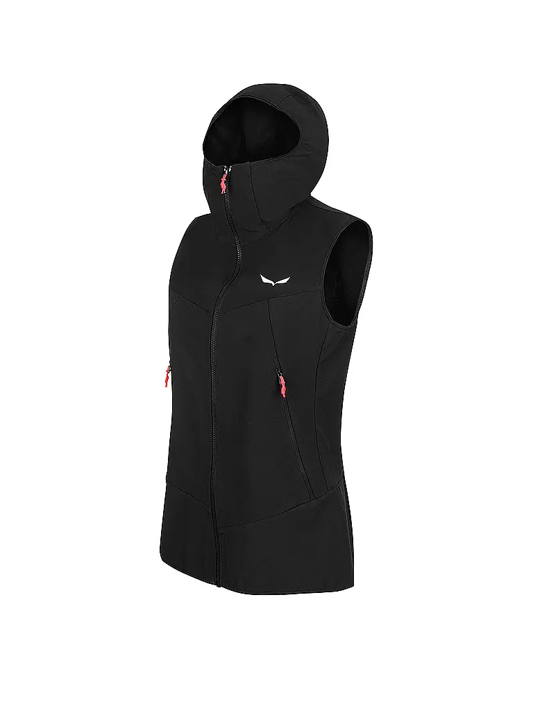 SALEWA | Gilet da donna da scialpinismo Sella Durastretch con cappuccio | Nero