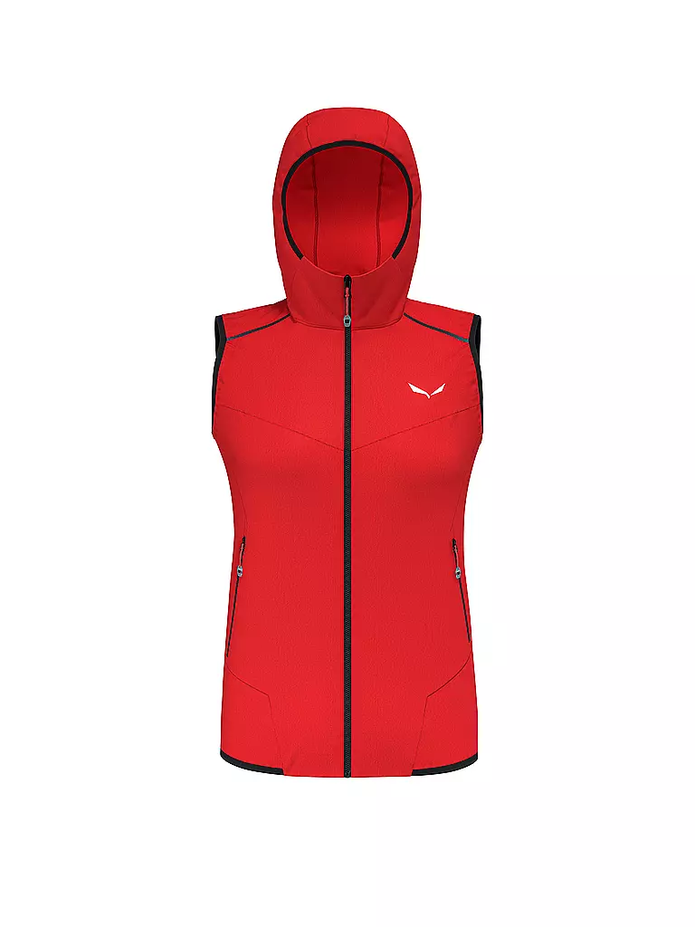 SALEWA | Gilet outdoor da donna Pedroc Durastretch Light con cappuccio | Rosso