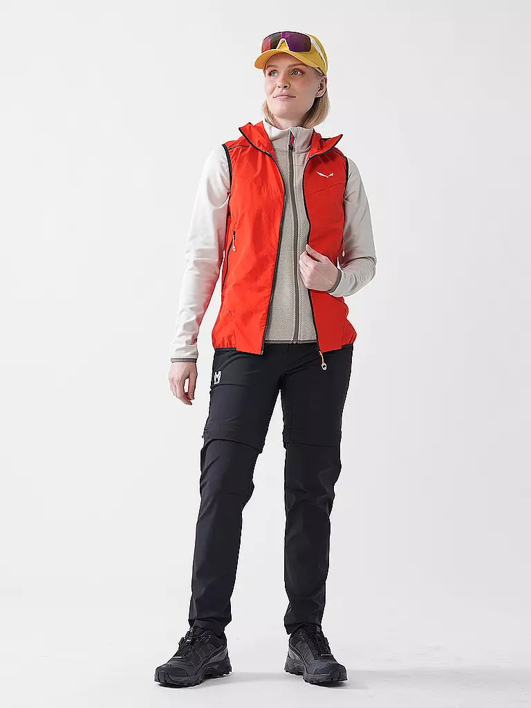SALEWA | Gilet outdoor da donna Pedroc Durastretch Light con cappuccio | Rosso