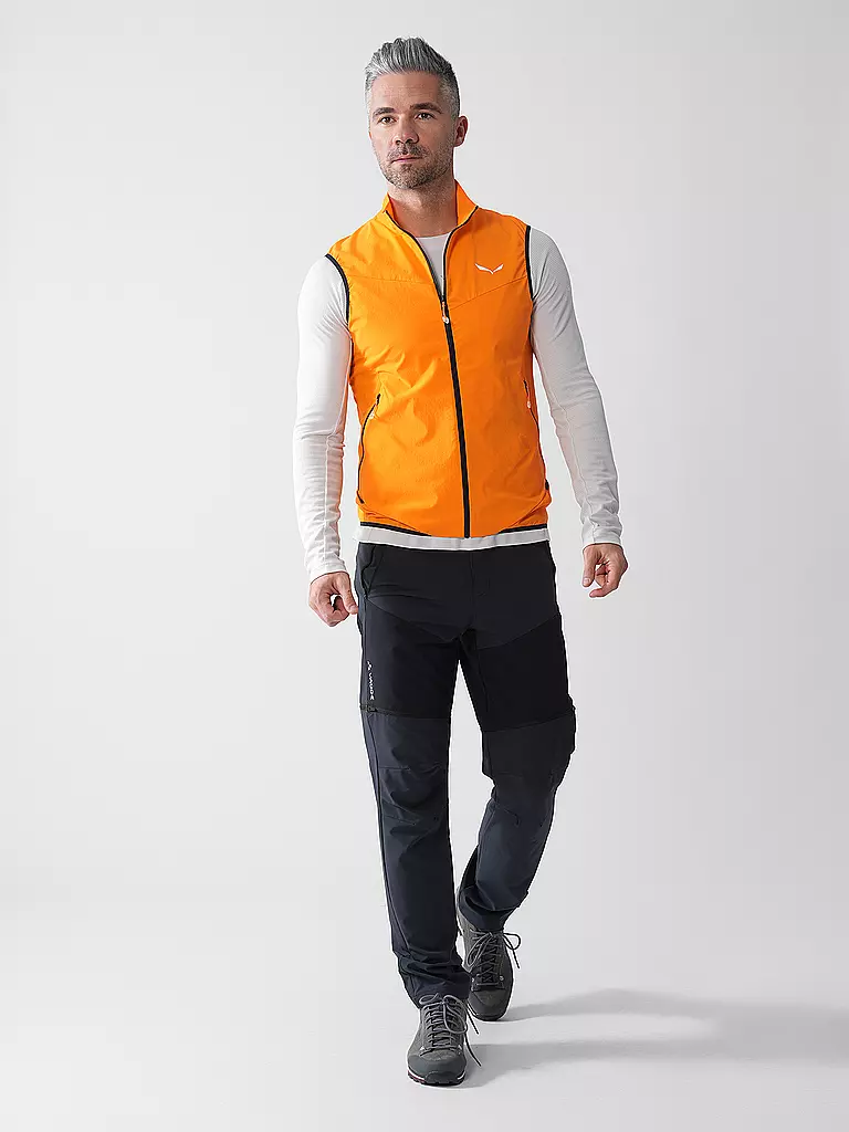 SALEWA | Gilet outdoor da uomo Pedroc Durastretch Light con cappuccio | Arancione