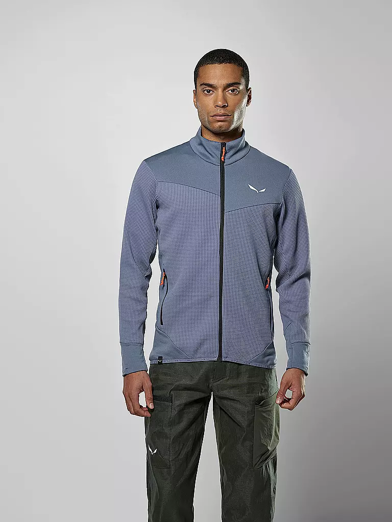 SALEWA | Herren Fleecejacke Puez  Waffle Hoodie | Grigio
