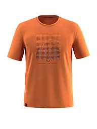 SALEWA | Maglietta funzionale da uomo Eagle Dotted Merino | Arancione