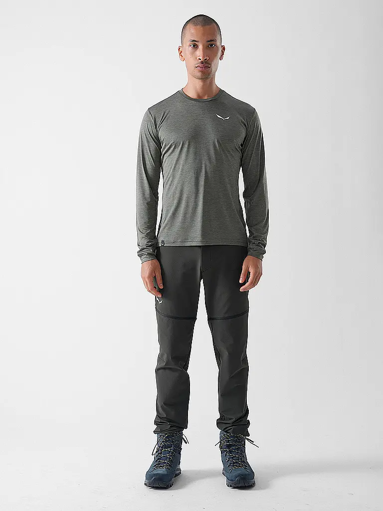 SALEWA | Maglietta funzionale da uomo Puez Melange Dry'Ton | Oliva