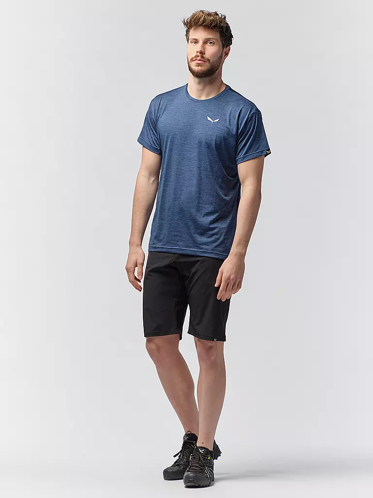 SALEWA | Maglietta funzionale da uomo Puez Melange Dry | Blu scuro
