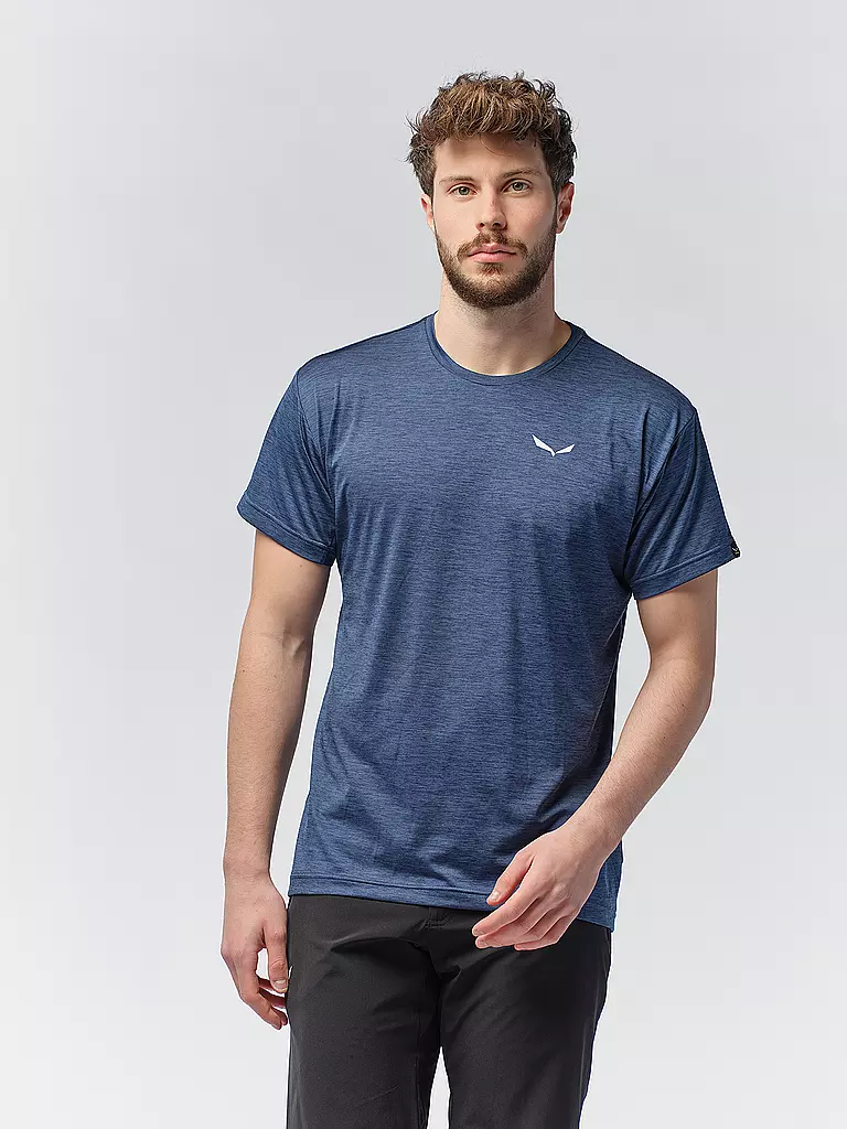 SALEWA | Maglietta funzionale da uomo Puez Melange Dry | Blu scuro