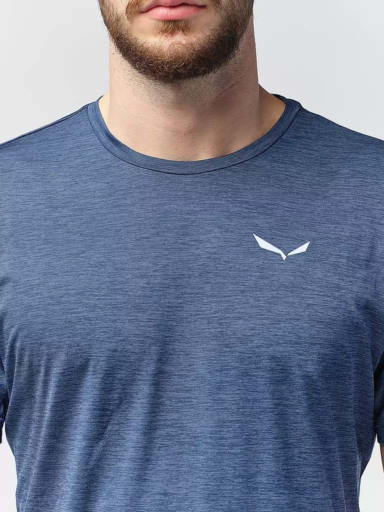SALEWA | Maglietta funzionale da uomo Puez Melange Dry | Blu scuro