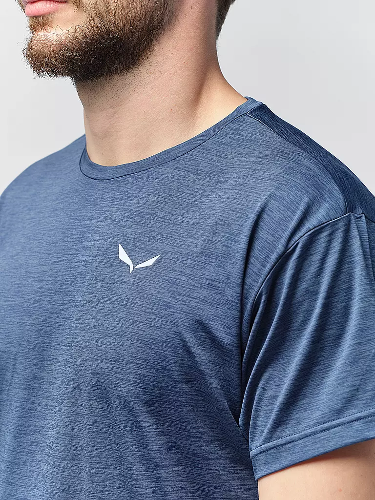 SALEWA | Maglietta funzionale da uomo Puez Melange Dry | Blu scuro