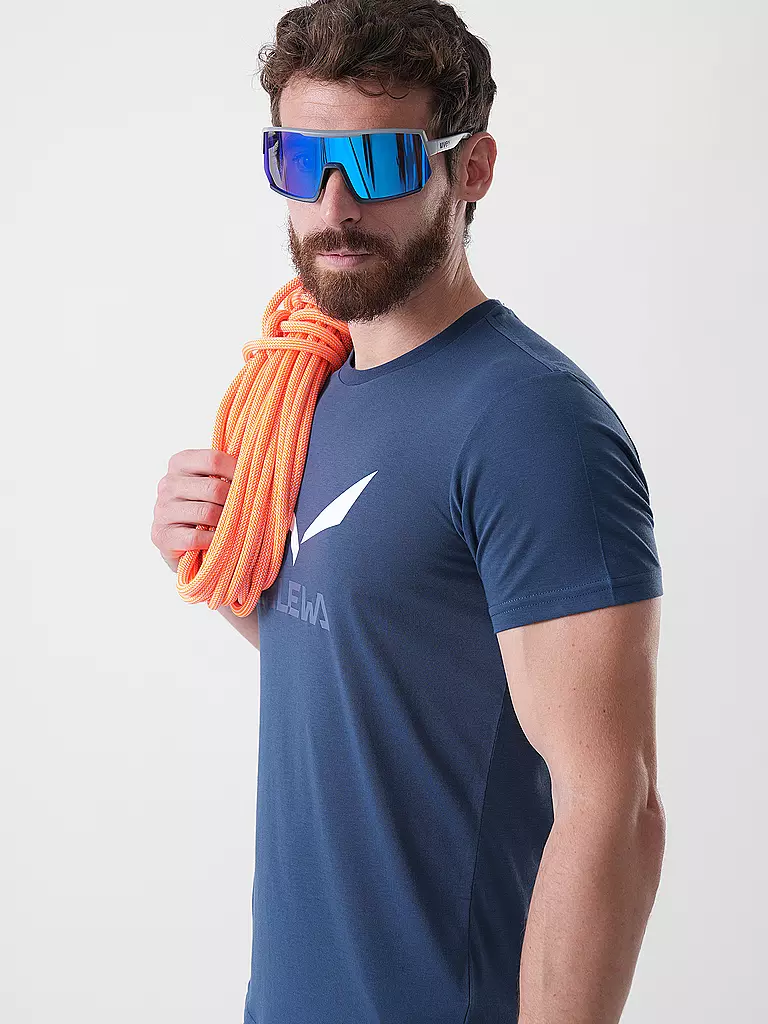SALEWA | Maglietta funzionale da uomo Solidlogo Dri-Release® | Blu scuro
