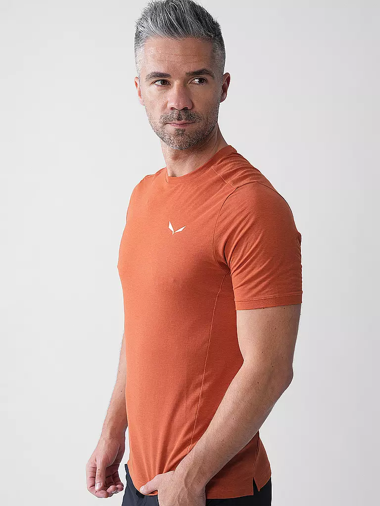 SALEWA | Maglietta funzionale da uomo Uomo Baselayer e T-shirt T-shirt Puez Melange Dry'Ton | Arancione