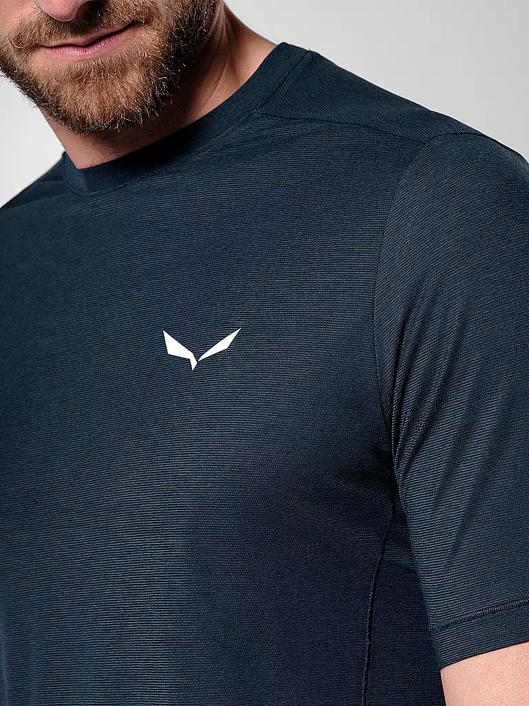 SALEWA | Maglietta funzionale da uomo Uomo Baselayer e T-shirt T-shirt Puez Melange Dry'Ton | Blu scuro