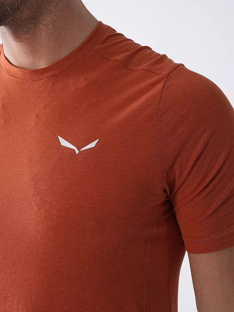 SALEWA | Maglietta funzionale da uomo Uomo Baselayer e T-shirt T-shirt Puez Melange Dry'Ton | Arancione