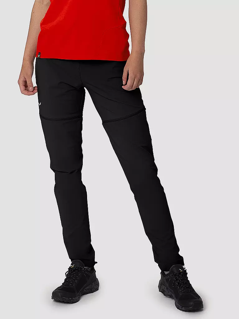 SALEWA | Pantaloni da trekking da donna Pedroc 2 Durastretch 2 in 1 ZipOff | Nero